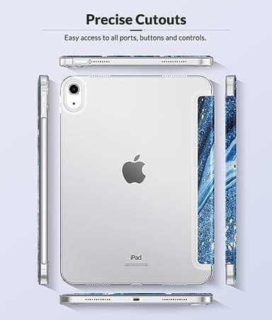 MoKo Case for New iPad (A16) 11th Generation 2025/ 10th Generation 2022, iPad 11 inch/ 10.9 inch Case with Soft TPU Translucent Frosted Back Cover, Auto Wake/Sleep, Support Touch ID, Gilding Texture - Image 6