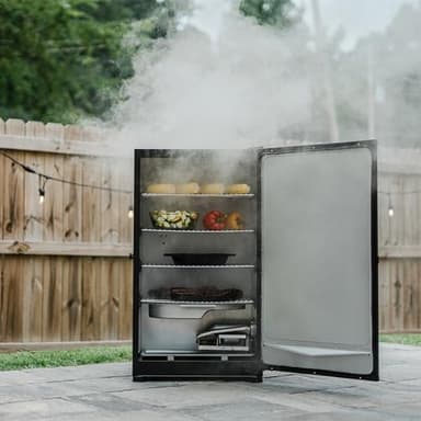 Masterbuilt® 30-inch Digital Electric Vertical BBQ Smoker with Side Wood Chip Loader, Chrome Racks and 710 Cooking Square Inches in Black, Model MB20071117 - Image 9