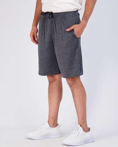 Real Essentials Men’s 5 Pack: 9" Dry-Fit Shorts – Athletic Gym, Workout, Basketball, Running, Casual Lounge Active Pockets, Set 5, XXL - Image 2