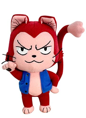 Great Eastern Entertainment GE-52935 Fairy Tail Lector Exceed Red Cat Plush, 8", Multicolor - Image 1