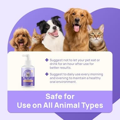 HICC PET Dog Dental Care Spray, Breath Freshener & Teeth Cleaning Spray, Dog Gingivitis Treatment, Prevent Bad Breath & Infections, Relieve Gum Redness, Reduce Plaque & Tartar, No Brushing, 5.1 Fl Oz - Image 8