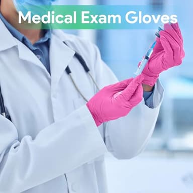 FifthPulse Fuchsia Hot Pink Nitrile Disposable Gloves - Case of 1000 3 Mil Nitrile Gloves X Large - Powder and Latex Free - Surgical Medical Exam, Food Safe Cooking - Image 2
