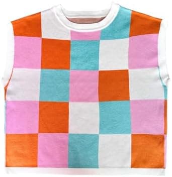 Womens Spring Crop Tops 2026 Cap Short Sleeve Sweater Vest Loose Shirts Summer Vacation Outfits Cute Trendy Top - Image 5