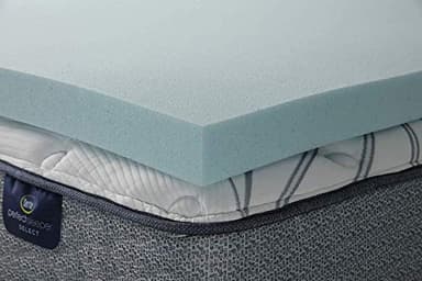 Serta ThermaGel Cooling, Pressure-Relieving Memory Foam Mattress Topper, 3 Inch, King,Blue - Image 7