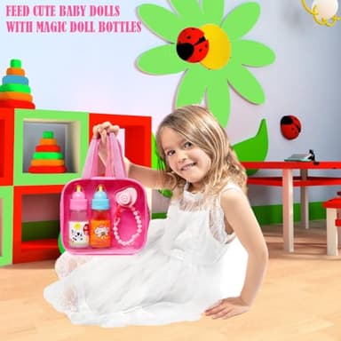 My Sweet Baby® Talking Doll Feeding Set – 2 Disappearing Bottles with Sounds (Milk & Juice), Sound Pacifier with Clip, Squeaky Tips – Toy Accessories for Dolls - Image 5