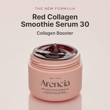 Arencia Overnight Red Smoothie Face Mask Serum, Glowing & Soothing with 30% red collagen, Niacinamide, Peptide, Vitamin E - Image 2