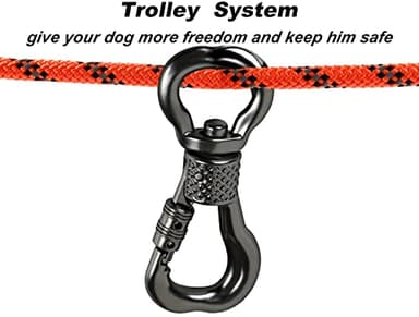 XiaZ Dog Tie Out Cable for Camping, 100ft Portable Overhead Trolley System for Dogs up to 200lbs,Dog Lead for Yard, Camping, Parks, Outdoor Events,5 min Set-up - Image 2
