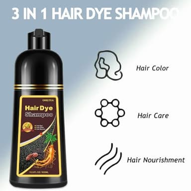 Yocisku Hair Dye, Hair Dye Shampoo for Women & Men, Color Shampoo Hair Dye 16.9 Fl Oz, Safe and Natural Champu Para Canas (Dark Wine Red) - Image 5