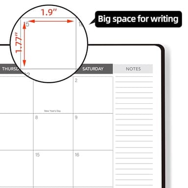 Monthly Planner 2025-2027, 2025 Calendar 24 Months Planner, JULY 2025 - JUNE 2027, 8.5" x 11", 2025 Academic Planner Hard PVC Cover with Spiral Bound, Perfect for School & Office for Women & Men - Image 4