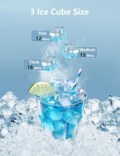 Coolski Commercial Ice Maker Machine 100Lbs/24H, Under Counter Ice Machine with 34lbs Ice Storage Bin, Stainless Steel Freestanding Ice Maker for Restaurant, Bars, Home and Offices - Image 4