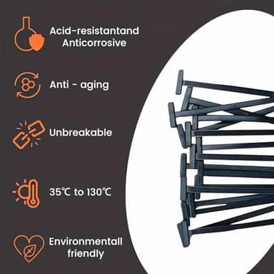 Nylon Universal Cable Tie Buckle – Heavy Duty Self-Locking Zip Ties Holder with Pin & Button Design (50PC) - Image 3