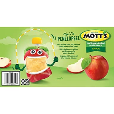 Mott's No Sugar Added Applesauce, 3.2 Oz Clear Pouches, 48 Count (4 Packs Of 12), Good Source Of Vitamin C, No Artificial Flavors - Image 15