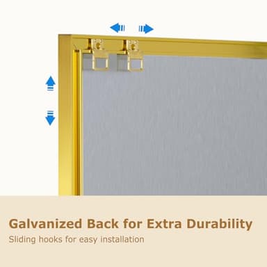 QUEENLINK Magnetic Whiteboard, 24"x18" Gold Aluminum Frame Dry Erase White Board for Wall, Hanging Wipe Board with 6 Magnets, 4 Markers & 1 Eraser for Home, Office, School - Image 6