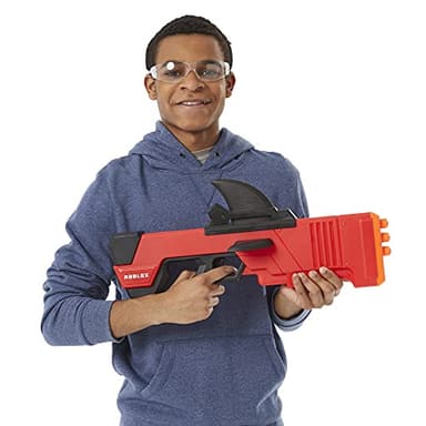 Nerf Roblox MM2: Shark Seeker Dart Blaster, Shark-Fin Priming, 3 Mega Darts, Code to Unlock in-Game Virtual Item - Image 7