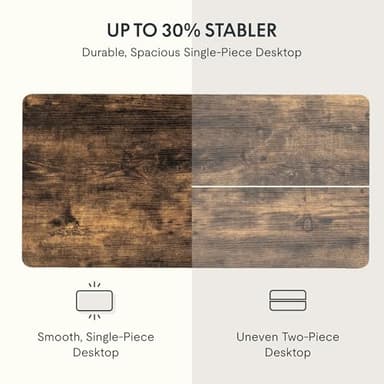 FLEXISPOT Whole Piece 55"x28" Desktop 1" Thickness Height Adjustable Desk Rectangular Tabletop Special Walnut Board (55INCH Special Walnut) - Image 4