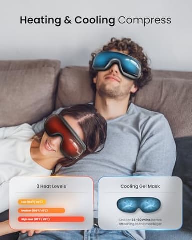 RENPHO Eyeris 3 Eye Massager with Heat and Cooling for Migraines, Voice Control Eye Mask, Eye Care Device with DIY Massage Setting, Birthday Gifts for Women/Men, Reduce Dry Eyes - Image 2