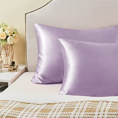BEDELITE Satin Pillowcase for Hair and Skin, Super Soft and Cooling Similar to Silk Pillow Cases 2 Pack with Envelope Closure, Gift for Women Men(13"x18" Toddler Size, Lavender) - Image 7