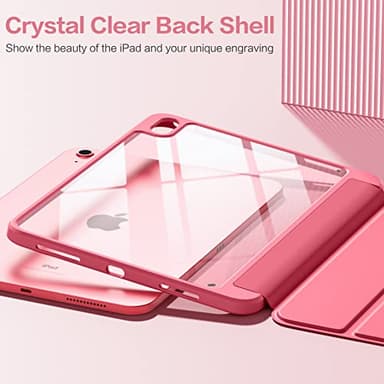 Wenlaty Compatible with iPad (A16) 11th Generation Case 11 Inch 2025, for iPad 10th Generation Case 10.9 Inch 2022 with Pencil Holder, Trifold Stand Protective Cover, Auto Wake/Sleep, Watermelon Pink - Image 2