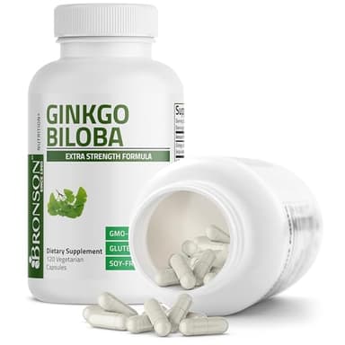 Bronson Ginkgo Biloba Extra Strength Supports Brain Function & Memory Support, 120 Vegetarian Capsules - Image 6