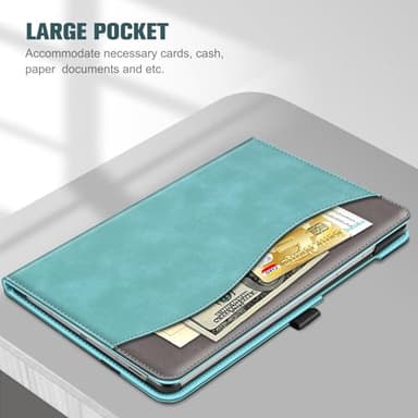 Fintie Case for Samsung Galaxy Tab S10 Lite/ S10 FE/ S9 FE 5G 10.9 Inch/Tab S9 11 Inch with S Pen Holder, Multi-Angle Viewing Protective Cover with Pocket, Auto Sleep/Wake, Turquoise - Image 6