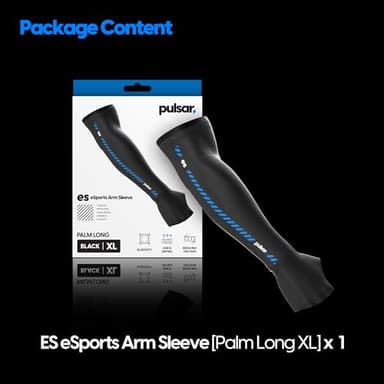 PULSAR eS Gaming Arm Sleeve for Esports Gaming Compression Sleeve, Palm Long XL Black - Image 9