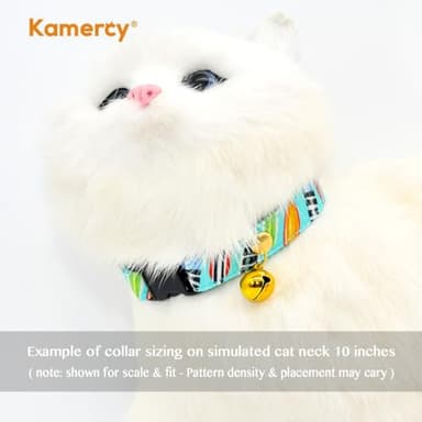 Paddleboard Cat Collar, Safety Breakaway Kitten Collar, XXS (6" - 10") - Image 3