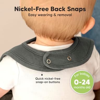 KeaBabies 8-Pack Organic Baby Bibs for Boys, Girls - Super Absorbent Cotton Drool Bibs for Baby Girl & Boy, Teething Toddler, Drooling Newborn, Ultra Soft & Machine Washable (Cruise) - Image 6