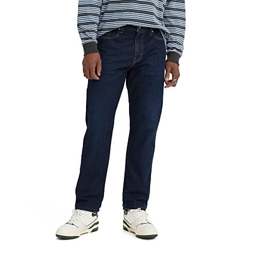 Levi's Men's 502 Taper Fit Jeans (Also Available in Big & Tall), on and Off-Dark Indigo Stonewash, 33W x 30L - Image 1