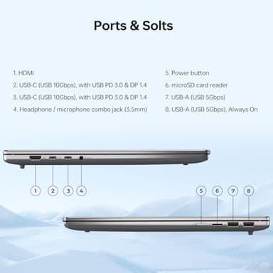 Lenovo 2025 IdeaPad Slim Business AI-Powered Laptop, 16" WUXGA Touchscreen, Intel Core 7 240H, 64GB DDR5 RAM, 2TB SSD, Copilot, Webcam, Backlit, Wi-Fi 6, W11P, Bundle with ADATA 512GB External SSD - Image 6