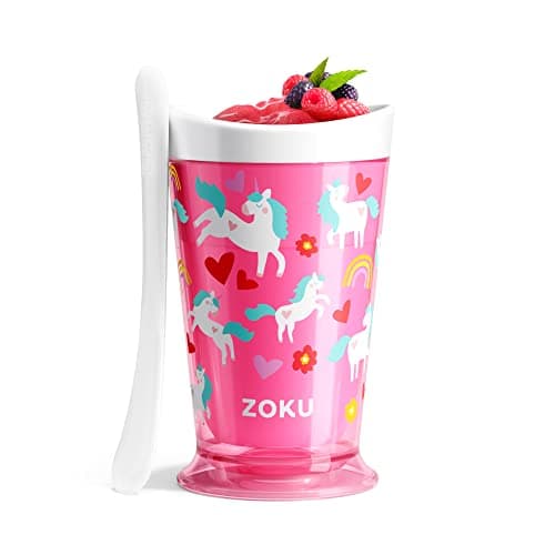 ZOKU Original Slush and Shake Maker, Slushy Cup for Quick Frozen Homemade Single-Serving Slushies, Fruit Smoothies, and Milkshakes in Minutes, BPA-free, Unicorn - Image 1