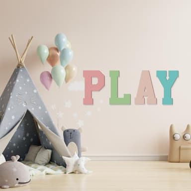 Wooden Letters 12 Inch, Large Wooden Letter R Shape Cutout Big Unfinished Vintage Sports Varsity Style Wood Alphabet Letters for Wall Decor Nursery Name Painting Crafts Party Room Home Decoration - Image 7