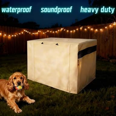 HiCaptain Dog Crate Cover 24.0" L x 18.0" W x 20.0" H with Breathable Mesh, Durable Heavy Duty Kennel Cover, Dual Zippered Panels, Windproof Waterproof UV-Resistant(Beige) - Image 4