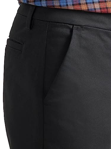 Lee Men's Flat Front Relaxed Straight Pant, Black, 38W x 34L - Image 5