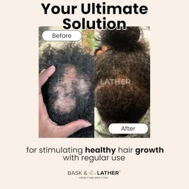 Bask & Lather Scalp Stimulator Hair Growth Oil, Cold Pressed Mint and Rosemary Blend with Grapeseed for Hair Growth, Organic Natural Leave in, All Hair Types, 2 Fl Oz - Image 5