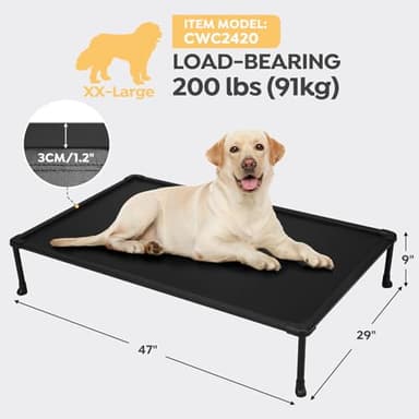 Veehoo Chew Proof Elevated Dog Bed - Durable Raised Dog Training Platform, Agility, Ideal for Large Dogs - Indoor/Outdoor, CWC2420CP - Image 5