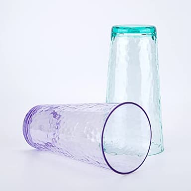 KX-WARE 26-ounce Acrylic Highball Glasses Plastic Tumbler Larger Drinking Glasses, set of 6 Multicolor - Image 3