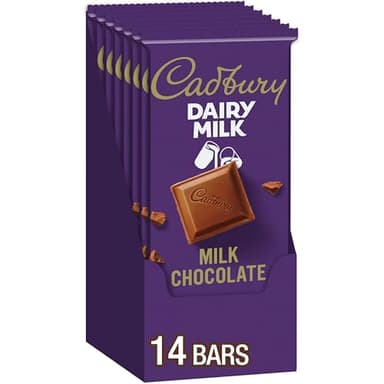 CADBURY DAIRY MILK Milk Chocolate Candy Bars, 3.5 oz (14 Count) - Image 1