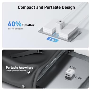 Acer USB C Charger Block, 3-Pack 20W Dual Port Type C Fast Charging, Wall Plug Adapter with 3-Pack 6.6FT Fast Power Cables Compatible with iPhone 16/15/ iPad Pro/ Air/ AirPods, iwatch, Galaxy - Image 6