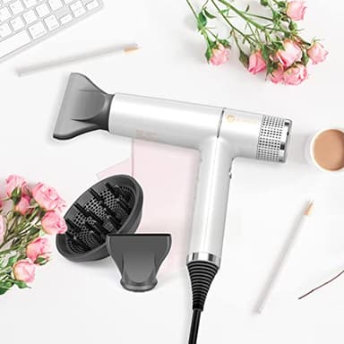 slopehill Hair Dryer with Unique Brushless Motor | Intelligent Fault Diagnosis | Innovative Microfilter | Oxy Active Technology | Led Display (White) - Image 6