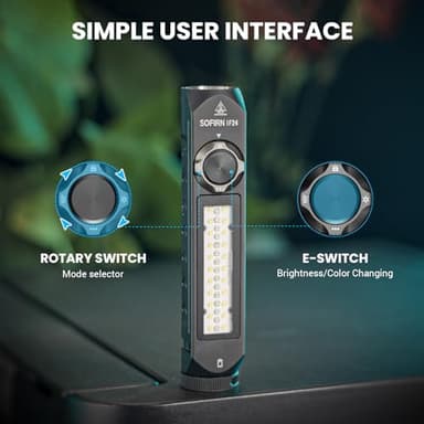 Sofirn IF24 Rechargeable Flashlights High Lumens, 2000LM Flashlights for Emergencies Home, LED Work Light, Multifunctional Powerful Pocket Flashlight, Magnetic Flashlight for EDC, Triple Light Sources - Image 7