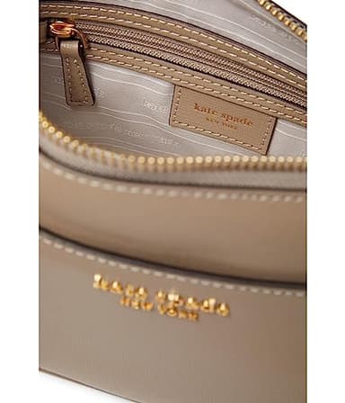 kate spade new york Bleecker Saffiano Leather Small Crossbody Bag, Timeless Taupe - Image 4