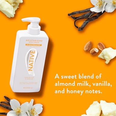 Native Moisturizing Body Wash Contains Naturally Derived Ingredients | For Women & Men, Sulfate, Paraben, & Dye Free Leaving Skin Soft and Hydrated | Shea Butter & Almond 18 oz - Image 3