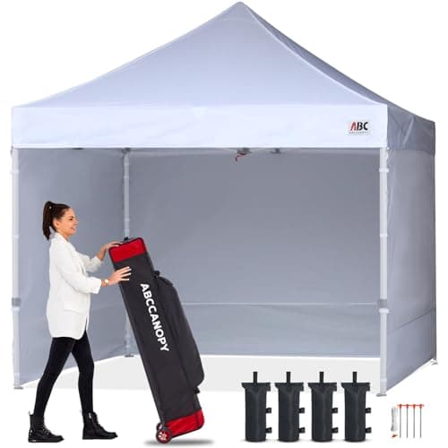 ABCCANOPY Easy Pop Up Canopy Tent with Sidewalls 10x10 Commercial -Series, White - Image 1
