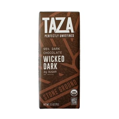 Taza Chocolate Organic Wicked Dark 95% Dark Bar Variety Pack Bundle, 2.5 oz (4 count), Vegan - Image 7