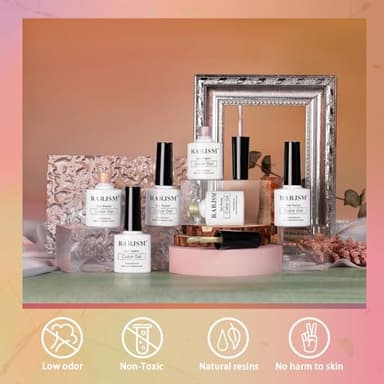 RARJSM Gold Glitter Cat Eye Gel Nail Polish Set 6Pcs Nude Pink Light Purple Brown Gray Green Velvet Ice Jelly Glitter Cateye Gel Polish with Magnetic Stick UV LED Curing Require Home Salon Nails - Image 2