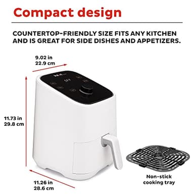Instant Pot Vortex 2QT Mini Air Fryer,Small Air fryer that Crisps,Reheats, Bakes, Roasts for Quick Easy Meals,Includes over 100 In-App Recipes,is Dishwasher-Safe,from the Makers of Instant Pot, White - Image 6