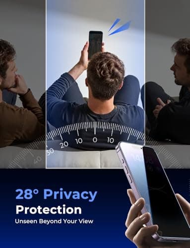 MAGIC JOHN 2 Pack for iPhone 14 Pro Max 6.7 inch Privacy Tempered Glass Screen Protector, Auto Dust-Elimination Installation, Easy Installation, Bubble Free - Image 2