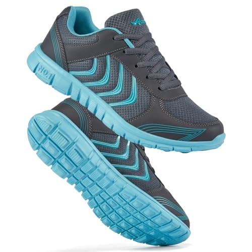 DUOYANGJIASHA Sneakers for Women Running Shoes: Slip On Casual Walking Shoes Non Slip Comfortable Fashion Tennis Shoes Mesh Lightweight Sneaker for Work Dark Gray - Image 1
