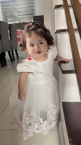 3M-3T Toddler Baby Girls Dresses Pageant Wedding Flower Girls Dress Formal Gowns Embroidered Lace Dress + Headwear - Image 4