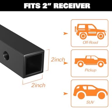 WEIZE Hitch Cargo Carrier for SUV, Truck - 53x19 Inches, 500LB Capacity, with Waterproof Bag, Net, Strap, Tightener, Powder Coated for Durability, Easy Installation, for Camping and Travel - Image 6